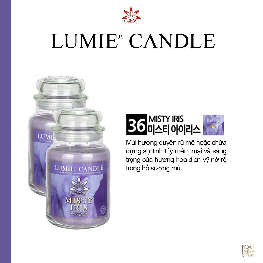 NẾN THƠM CAO CẤP HÀN QUỐC PREMIUM LUMIE LARGE JAR CANDLE - MISTY IRIS