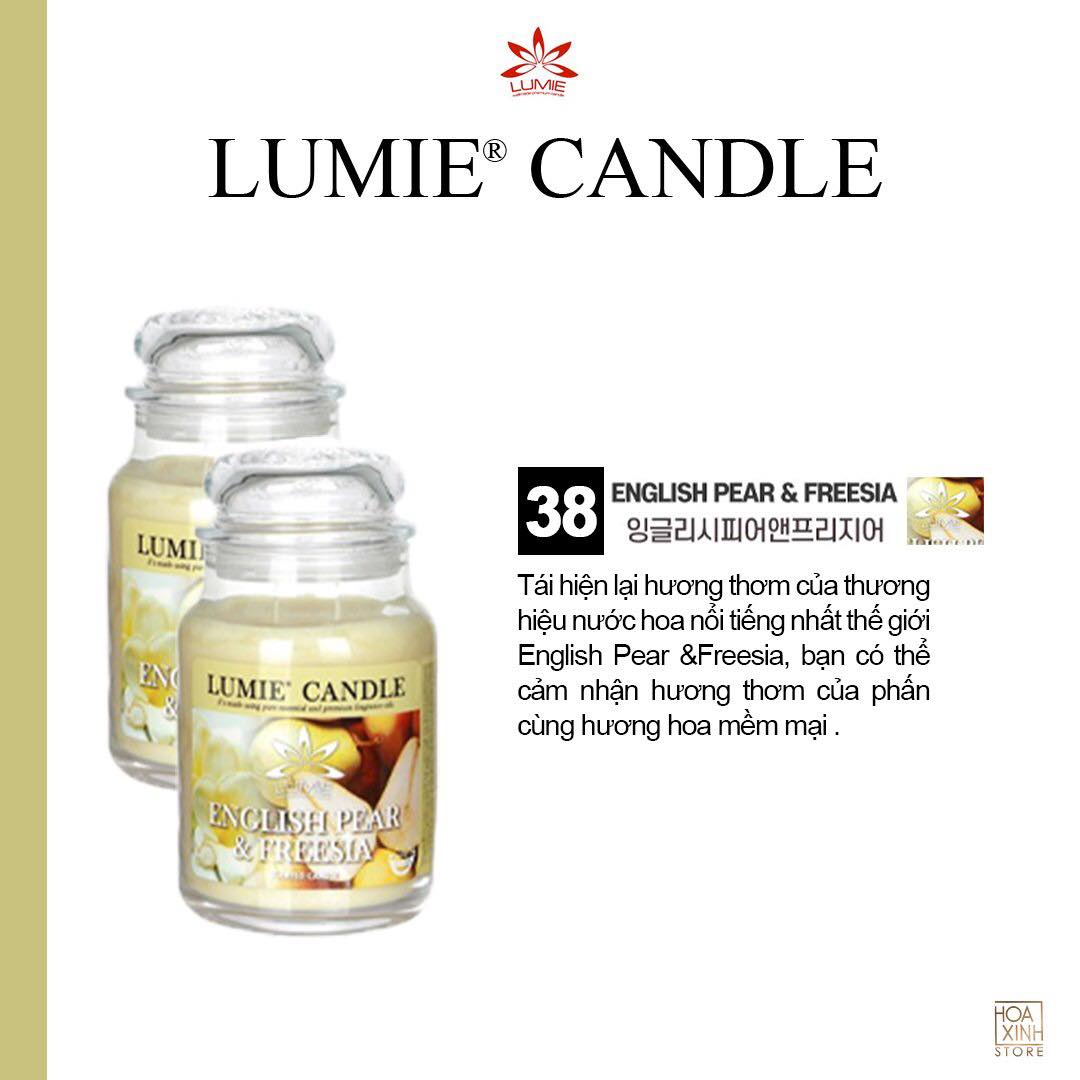 NẾN THƠM CAO CẤP HÀN QUỐC PREMIUM LUMIE LARGE JAR CANDLE - ENGLISH PEAR & FREESIA