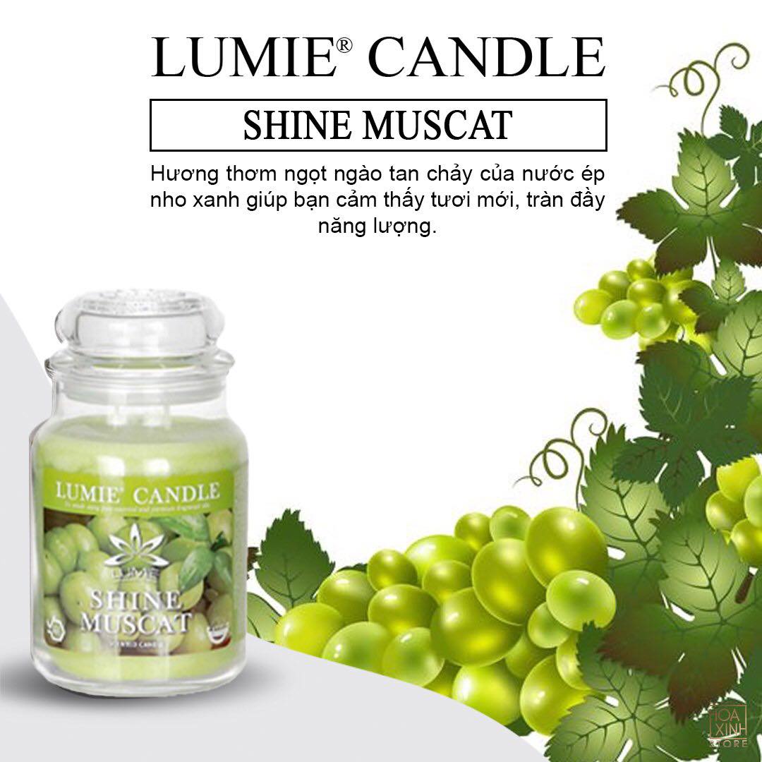 NẾN THƠM CAO CẤP HÀN QUỐC PREMIUM LUMIE LARGE JAR CANDLE - SHINE MUSCAT