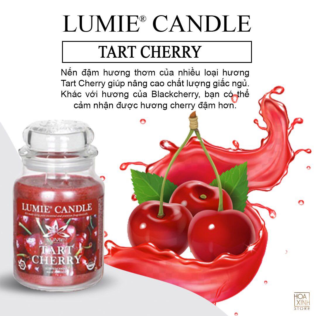 NẾN THƠM CAO CẤP HÀN QUỐC PREMIUM LUMIE LARGE JAR CANDLE - TART CHERRY