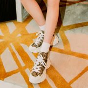 Giày MLB CHUNKY HIGH MONO JAQUARD - BEIGE