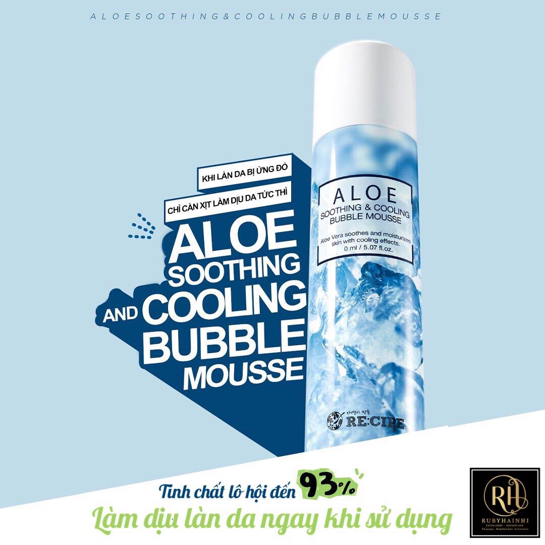 XỊT KHOÁNG LÔ HỘI ALOE SOOTHING & COOLING BUBBLE MOUSSE