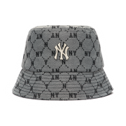 NÓN MLB MONOGRAM DIA JACQUARD BUCKET HAT - GREY