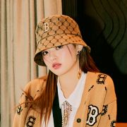 NÓN MLB MONOGRAM DIA JACQUARD BUCKET HAT - BEIGE