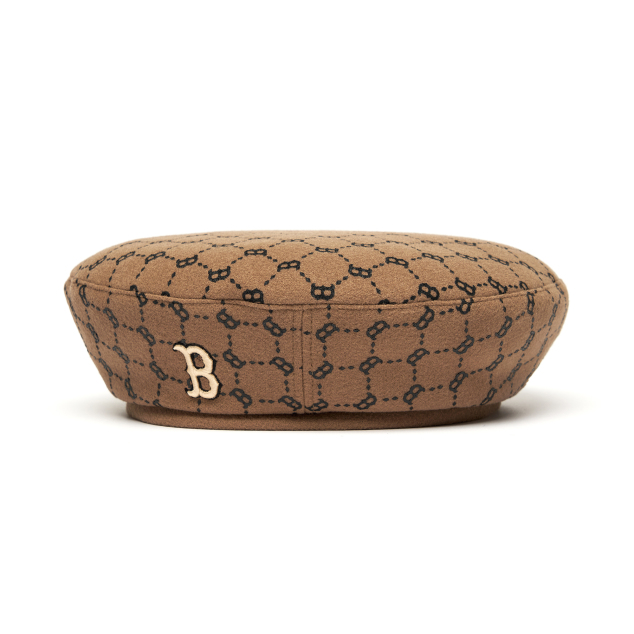 NÓN MLB MONOGRAM DIAMOND WOOL BERET - BEIGE