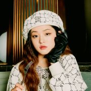 NÓN MLB MONOGRAM DIAMOND WOOL BERET - CREAM