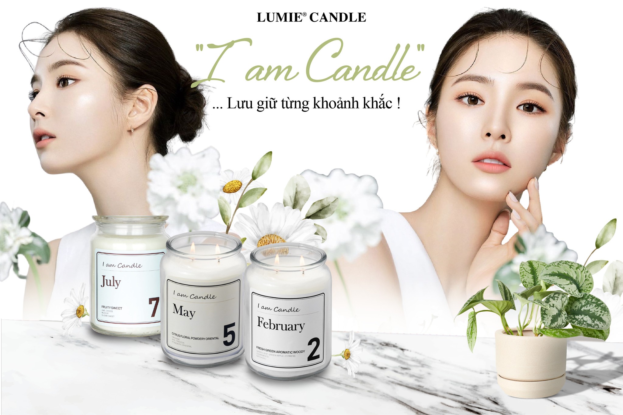 NẾN THƠM HÀN QUỐC 12 THÁNG LUMIE CANDLE SIZE 600G