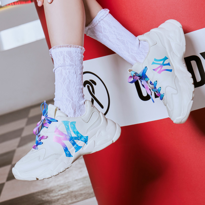 GIÀY MLB BIGBALL CHUNKY A GRADATION CLASSIC MONOGRAM - IVORY