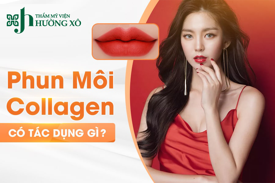 Phun môi collagen