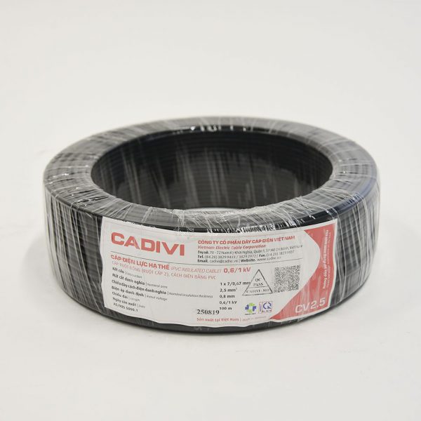 Dây điện Cadivi CV 2.5 – 0,6/1kV