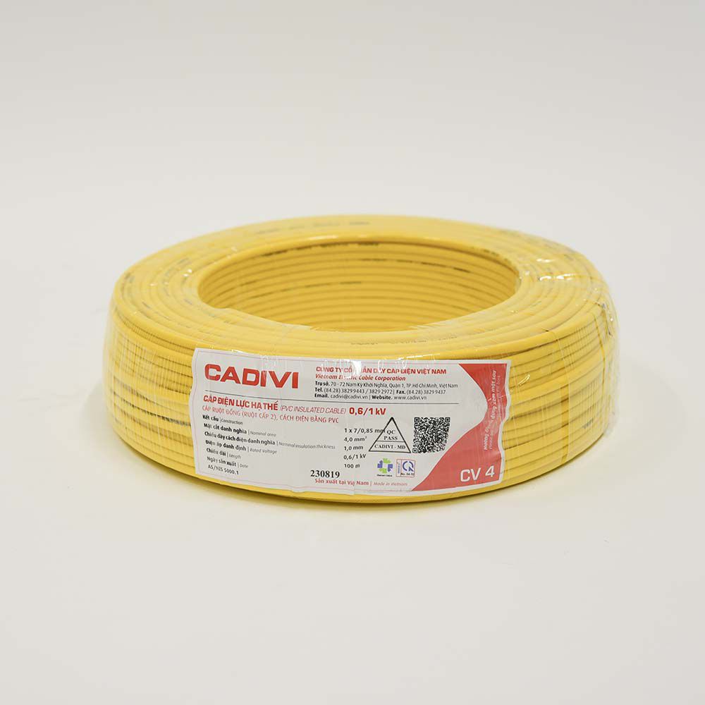 Dây điện Cadivi CV 4.0 – 0,6/1kV