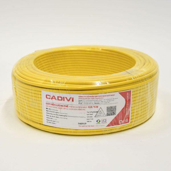 Dây điện Cadivi CV 10 – 0,6/1kV