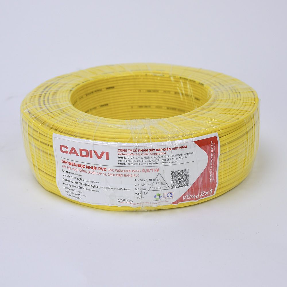 Dây điện Cadivi VCmd 2×1.0 – 0,6/1kV