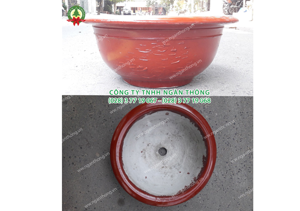 CHẬU SỨ NÂU