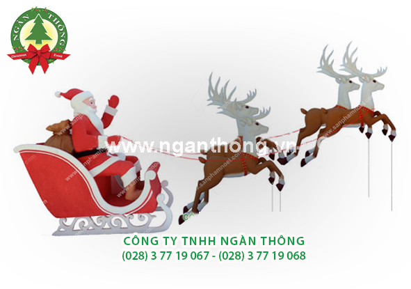 Bộ cổ xe ông già 4 tuần lộc MS2