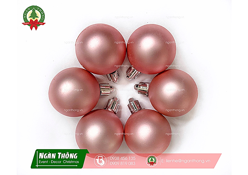 Châu mờ trơn (hồng phấn)-3cm, 4cm