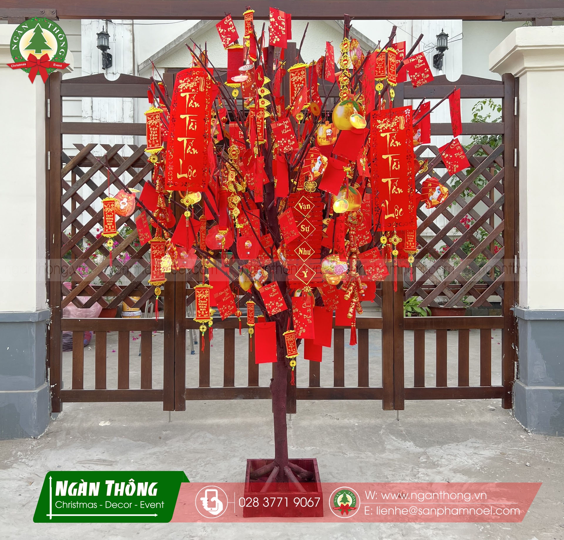 CÂY LÌ XÌ 2M (KHÔNG ĐÈN) (2)