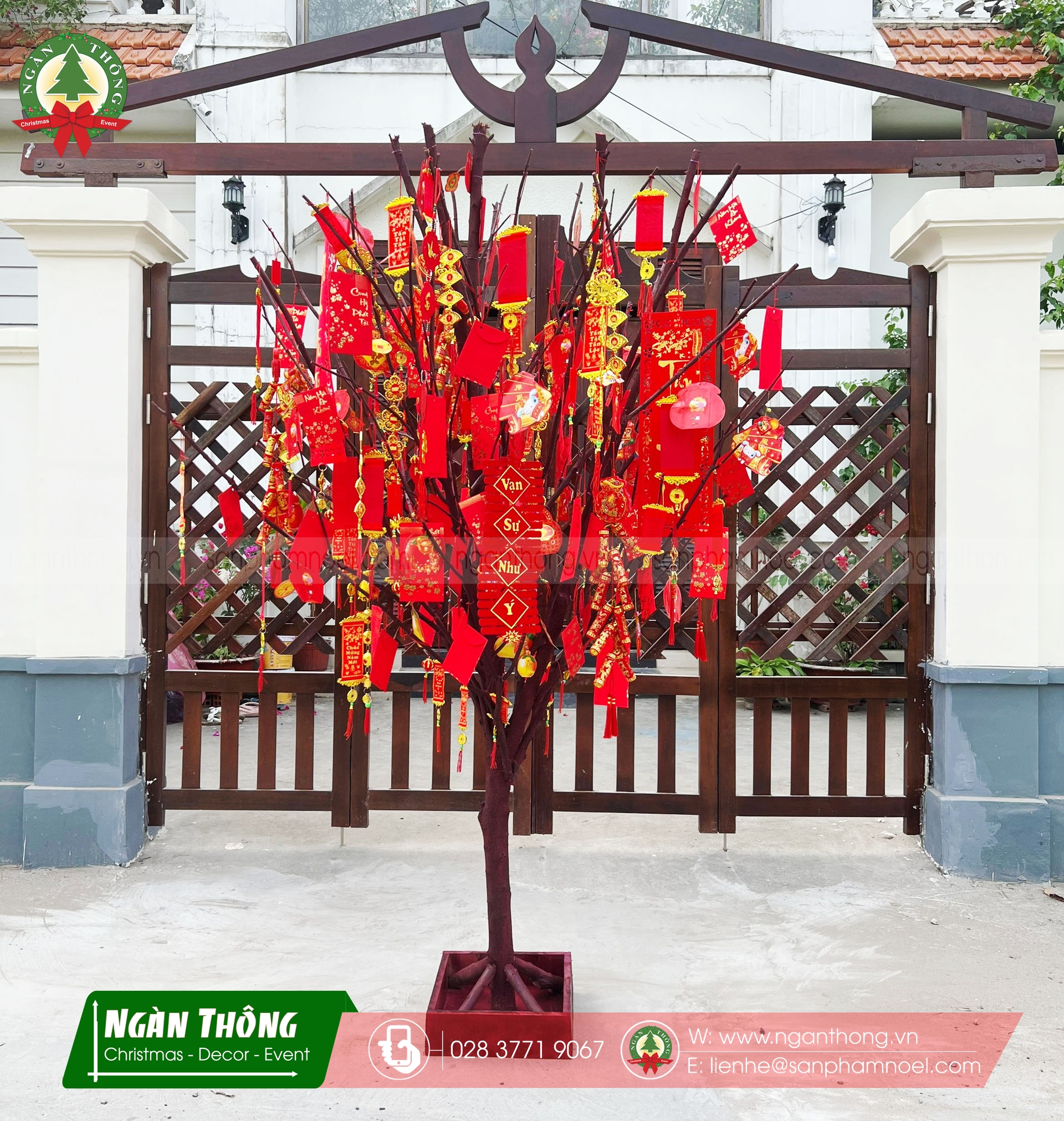 CÂY LÌ XÌ 2M (KHÔNG ĐÈN)