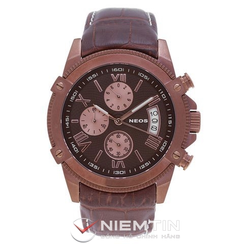 Đồng Hồ 6 Kim Nam Dây Da Neos N-40653M Sapphire Chính Hãng