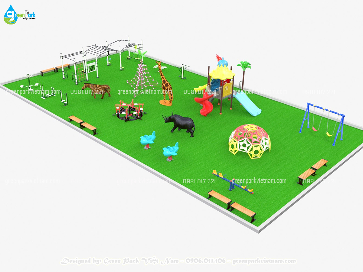 Thiết kế 3D khu vui chơi ngoài trời Sun Village