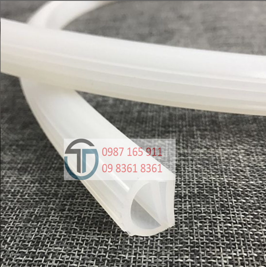 Gioăng chất liệu silicon, KT:18x18mm, L=3500mm/cái, dạng cài (dùng cho tủ cơm)