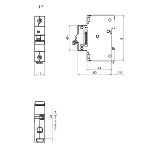 MCB BD-63-1P 1P 6KA 63A BBD1631CNV