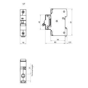 MCB BD-63-1P 1P 6KA 63A BBD1631CNV