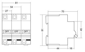 MCB PS001H 1P 10KA 80A PS100H-1-D80