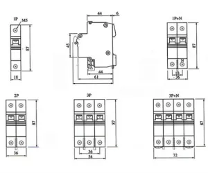 MCB IK60N 4P 6KA 6A A9K24406