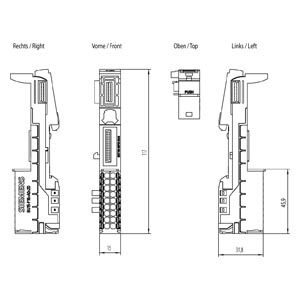 CHÂN ĐẾ KẾT NỐI MODULE 6ES7193-6BP00-0DA0