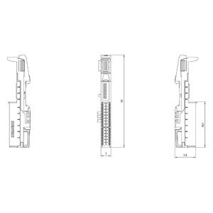 CHÂN ĐẾ KẾT NỐI MODULE 6ES7193-6BP40-0DA1