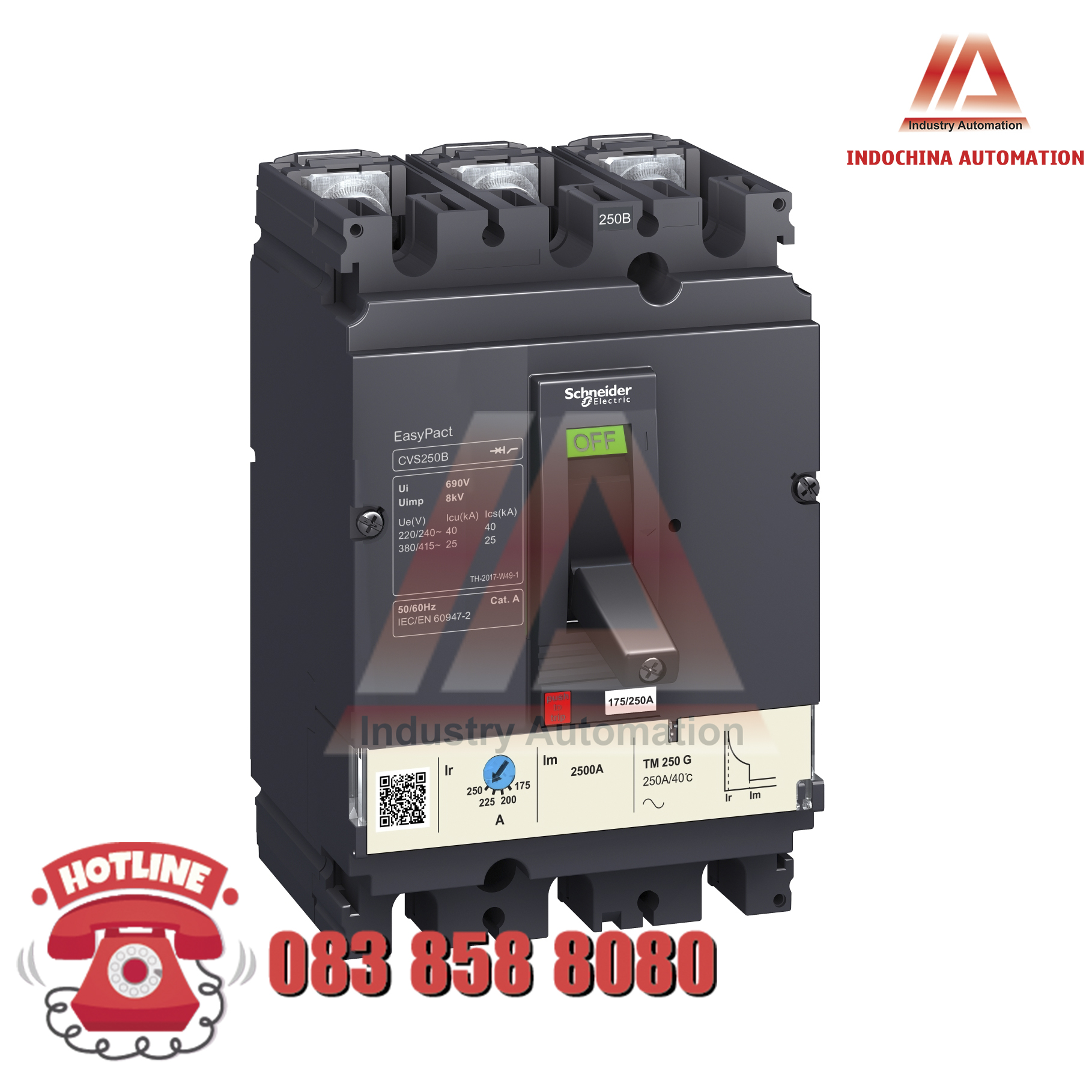 MCCB CVS100B 3P 80A LV510306
