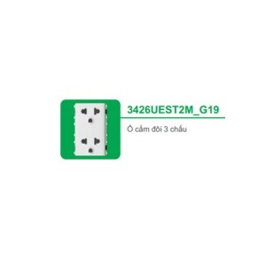 Ổ CẮM ĐÔI 3 CHẤU 3426UEST2M_G19