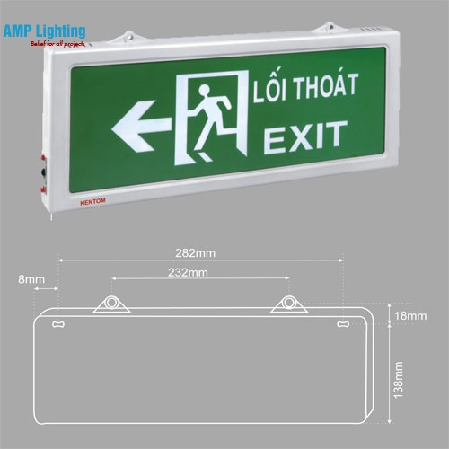 ĐÈN LỐI THOÁT 1 MẶT KENTOM   KT-610