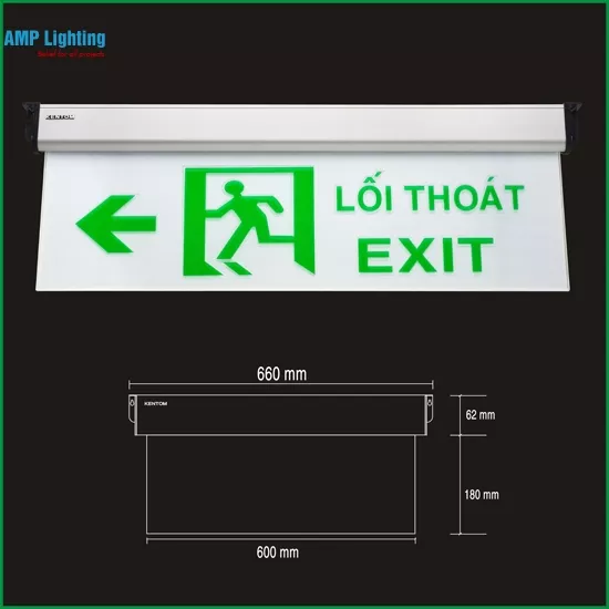 ĐÈN LỐI THOÁT 2 MẶT KENTOM KT-670