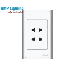 Ổ CẮM ĐÔI 2 CHẤU R9820 ROMAN