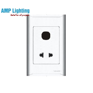 Ổ CẮM ĐƠN 2 CHẤU VÀ 1 LỖ R9811 ROMAN