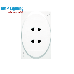 Ổ CẮM ĐÔI 2 CHẤU R6820C ROMAN