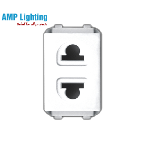 Ổ CẮM ĐƠN 2 CHẤU( KẸP DÂY) R612D ROMAN