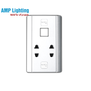 Ổ CẮM ĐÔI 2 CHẤU & 1 LỖ M821 ROMAN
