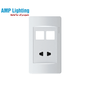 Ổ CẮM ĐƠN 2 CHẤU & 2 LỖ RVB812 ROMAN