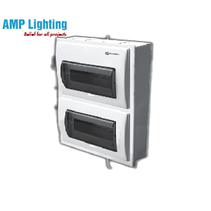 TỦ APTOMAT MẶT NHỰA THÂN THÉP 24P RA24P