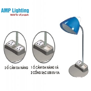 ĐÈN BÀN KHỚP MỀM - CÓ Ổ CẮM ĐA NĂNG VÀ CỔNG SẠC LiDBM27*
