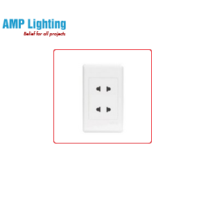 Ổ CẮM ĐÔI 2 CHẤU SLIMAX AS2U AC