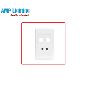 Ổ CẮM ĐƠN 2 CHẤU + 2 LỖ SLIMAX ASU2 AC