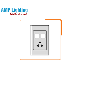 Ổ CẮM ĐÔI 3 CHẤU + 2 LỖ CS2U32
