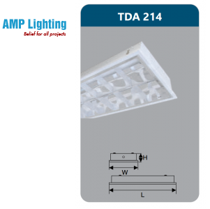 MÁNG ĐÈN PHẢN QUANG ÂM TRẦN 2X14W TDA214 Duhal