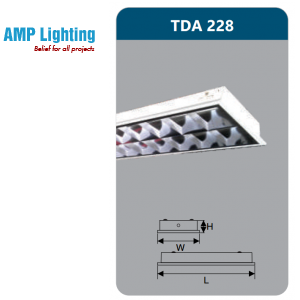 MÁNG ĐÈN PHẢN QUANG ÂM TRẦN 2X28W TDA228 Duhal