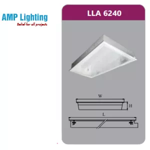 MÁNG ĐÈN TÁN QUANG ÂM TRẦN 2X18W LLA6240 Duhal