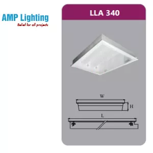 MÁNG ĐÈN TÁN QUANG ÂM TRẦN 3X18W LLA340 Duhal